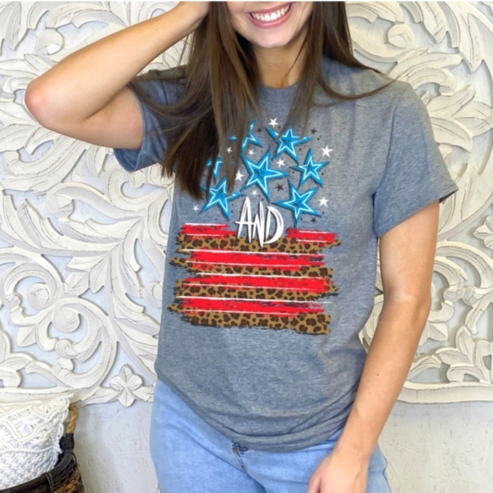NEW July 4th Stars and Stripes Tee